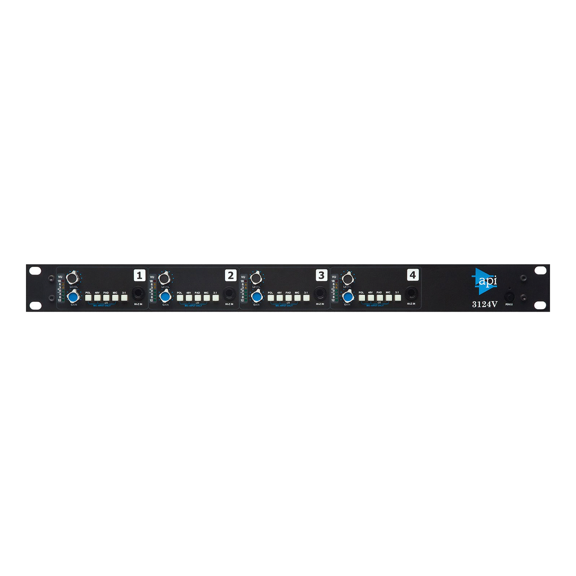 API 3124V 4-Channel Microphone/Line Preamp