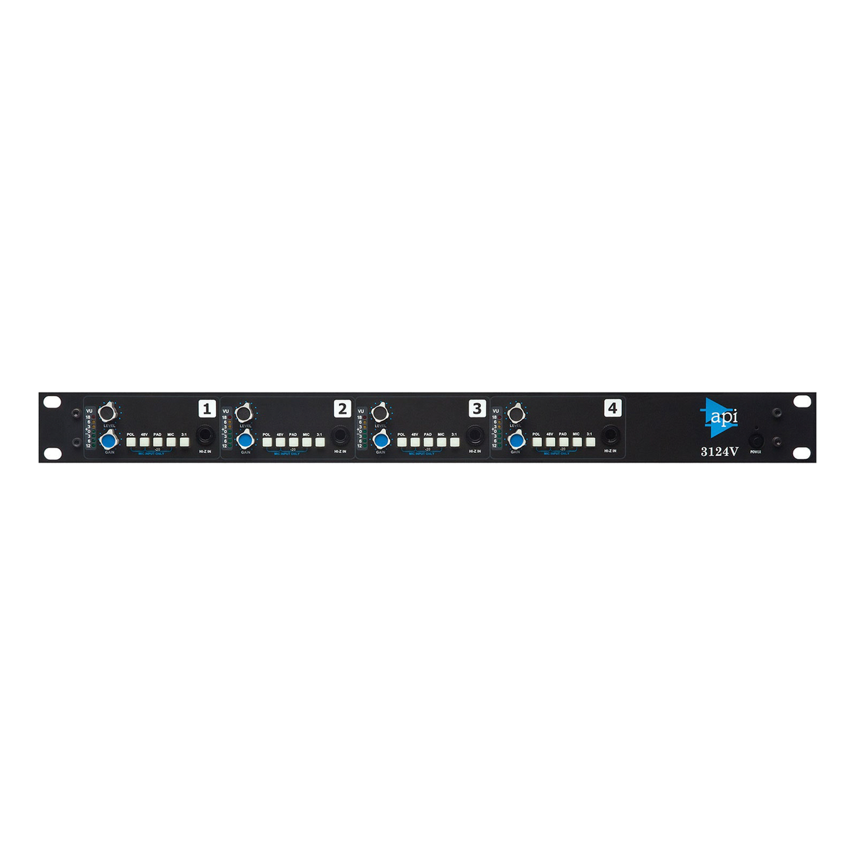 API 3124V 4-Channel Microphone/Line Preamp