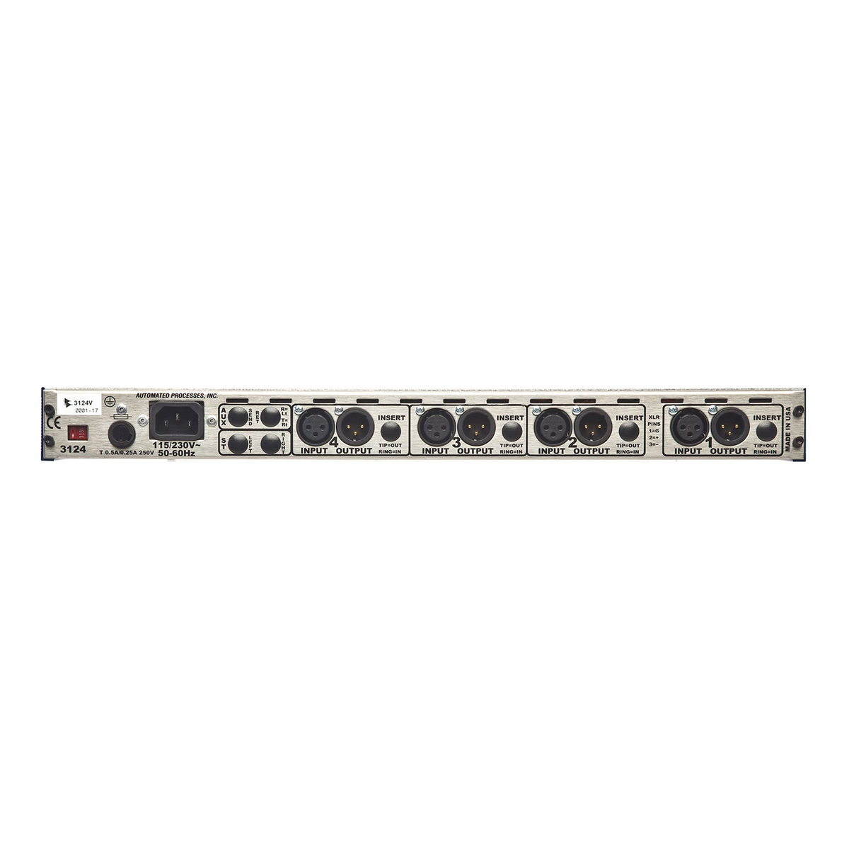 API 3124V 4-Channel Microphone/Line Preamp