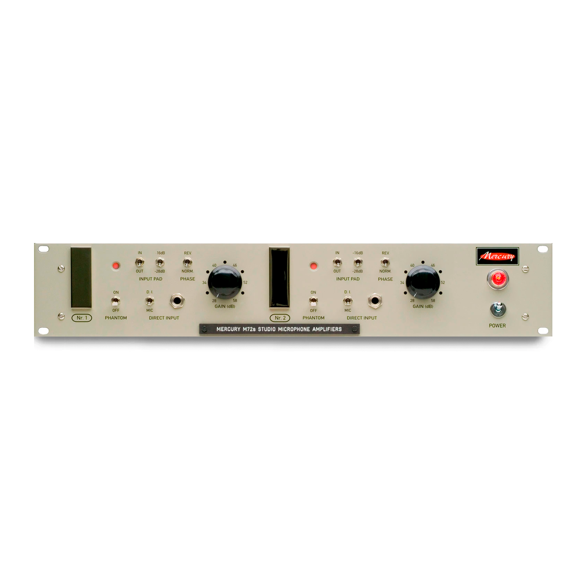 Mercury M72s Dual-Channel Tube Microphone Preamp "Custom Shop" CSV