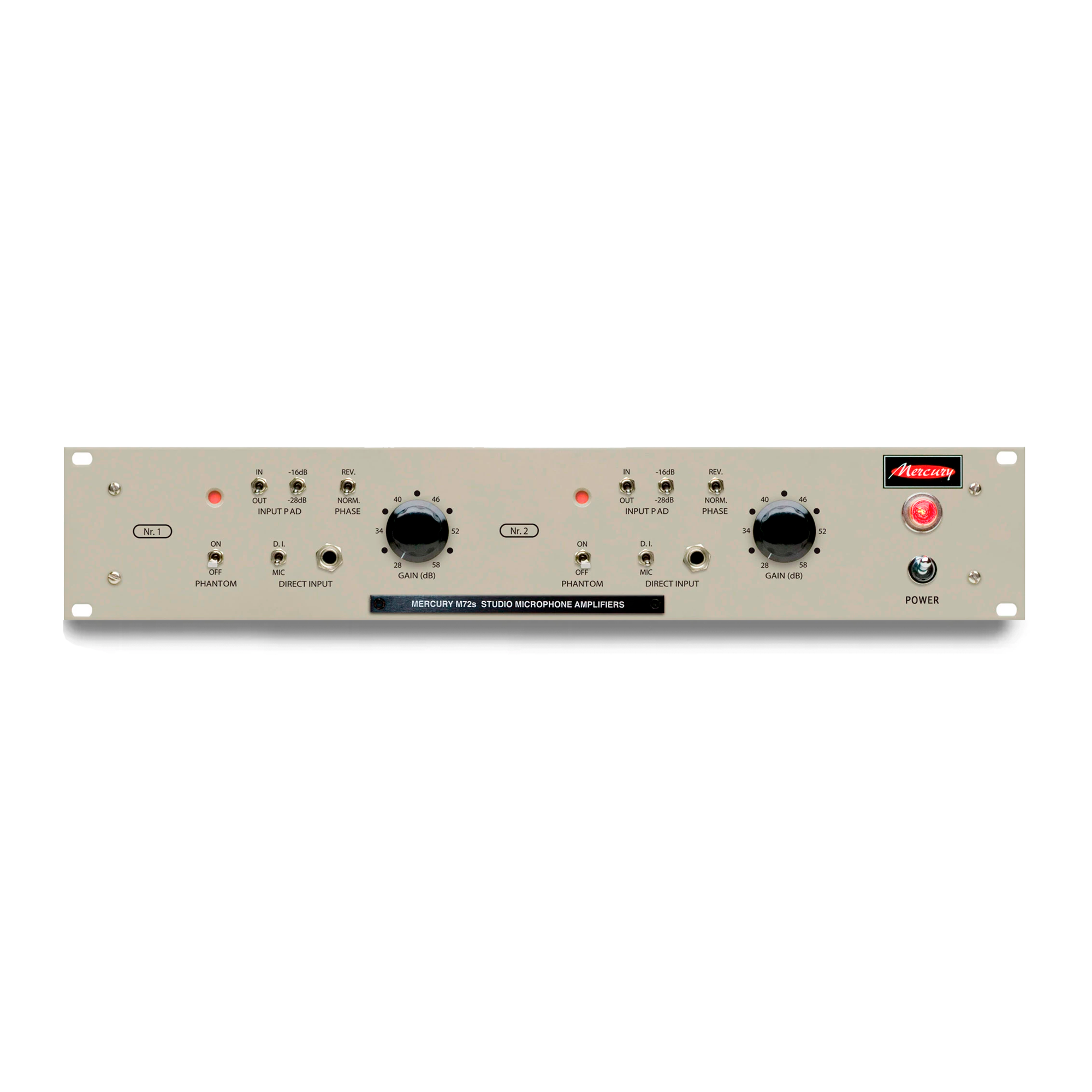 Mercury M72s Dual-Channel Tube Microphone Preamp