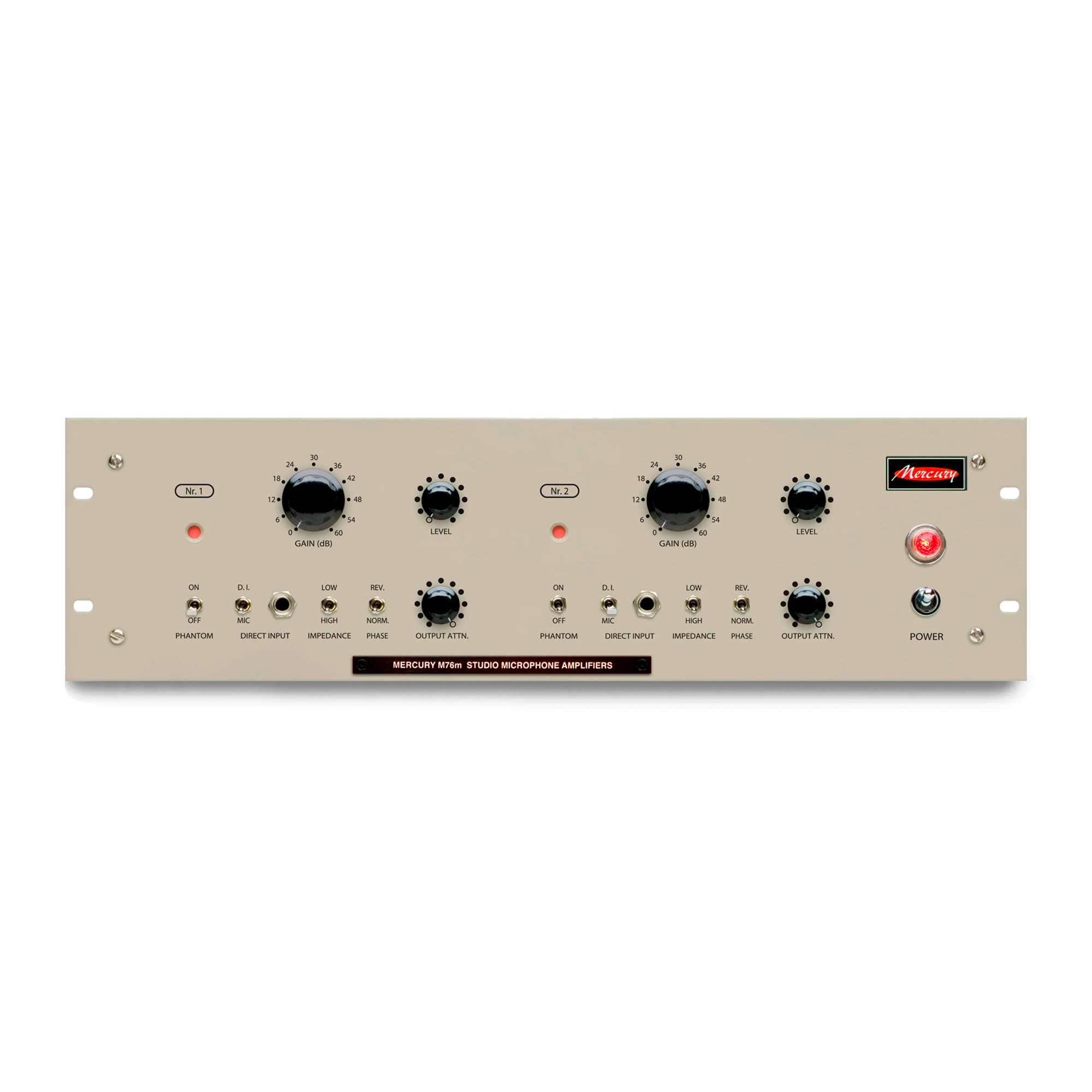 Mercury M76m Dual-Channel Tube Microphone Preamp