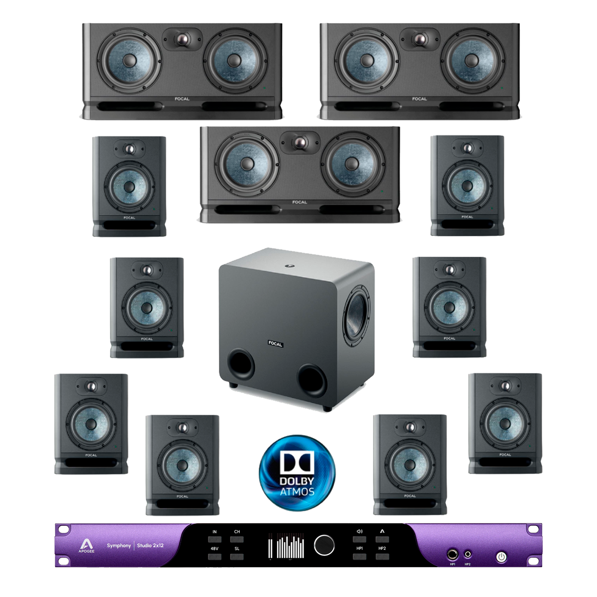 ATMOS Bundle 7.1.4 Focal & Apogee Symphony Studio 2x12